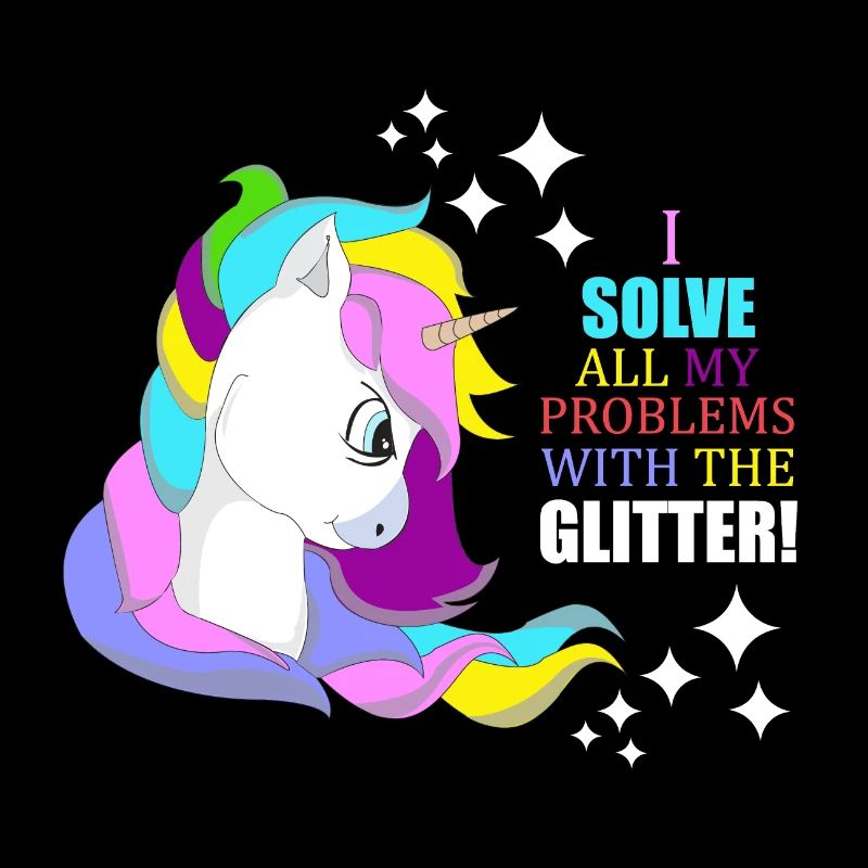 Einhorn Glitzer Probleme Löser Geschenkidee