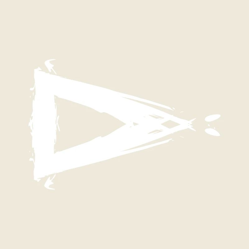 Forme de pinceau design triangulaire math blanc