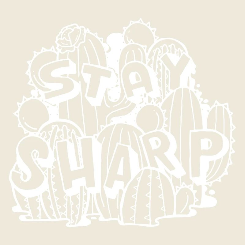 Stay Sharp | Cool Cactus Illustration Design