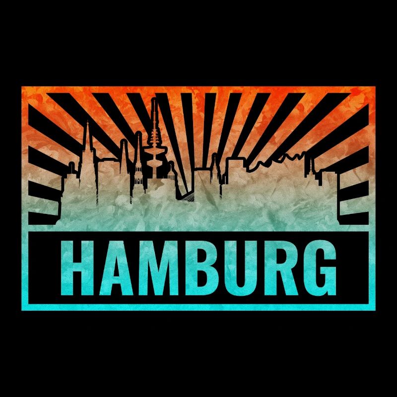 Pente de la silhouette de Hambourg