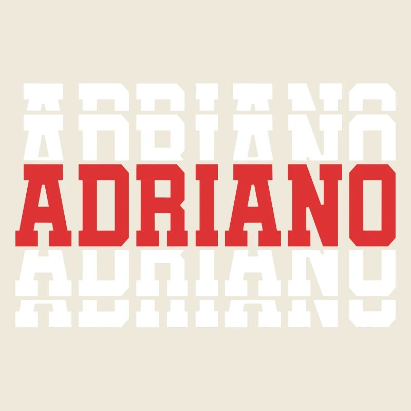 Adriano T-Shirt T-Shirt Geschenkidee gestapelter Text