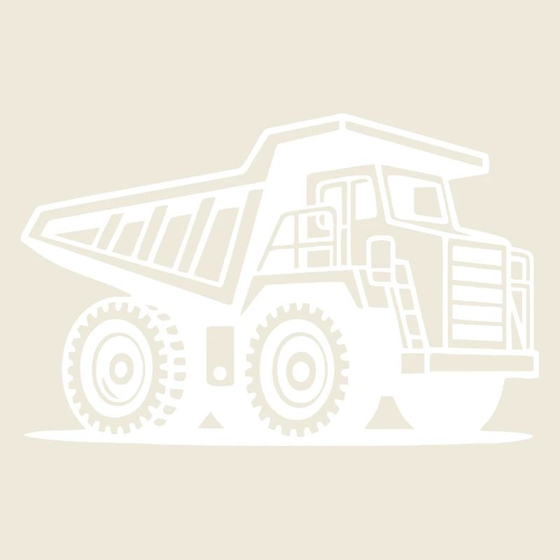 Conception de la silhouette du camion minier industriel