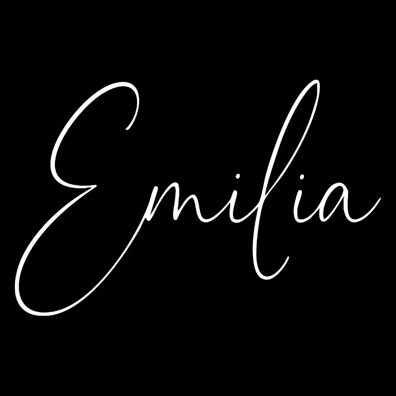 Emilia / Conception d’écriture manuscrite personnalisée (Blanc)