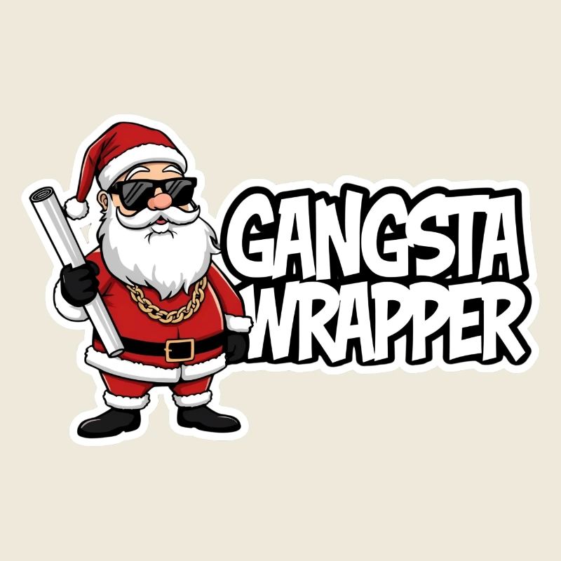 Gangsta Wrapper Père Noël Design