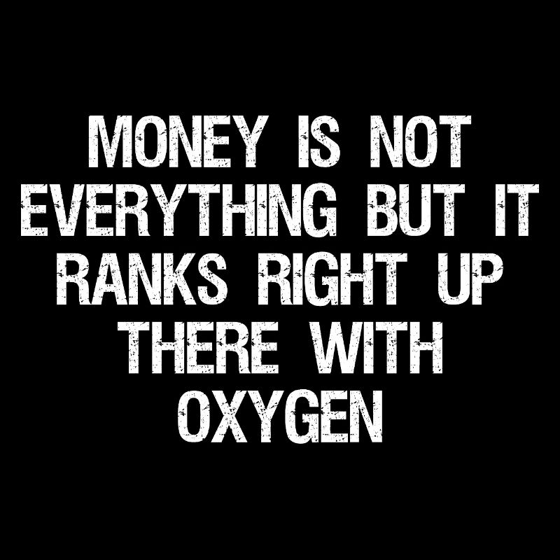 money is not everything but it ranks right up