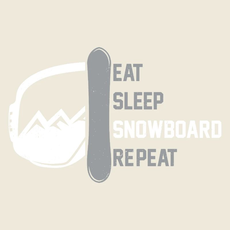 Snowboarder Manger Sleep Snowboard