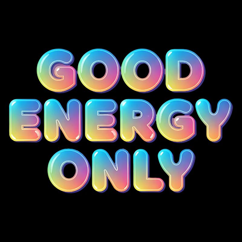 Only Good Energy – Faute de frappe 3D colorée