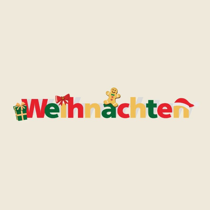 Weihnachten Schriftzug