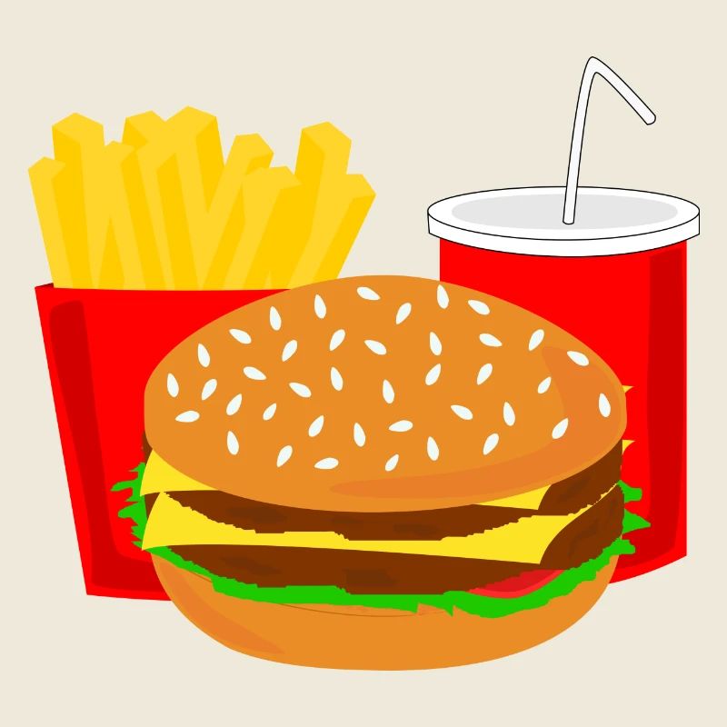 Burger Menu Fast Food Cola Gift Gift Idea