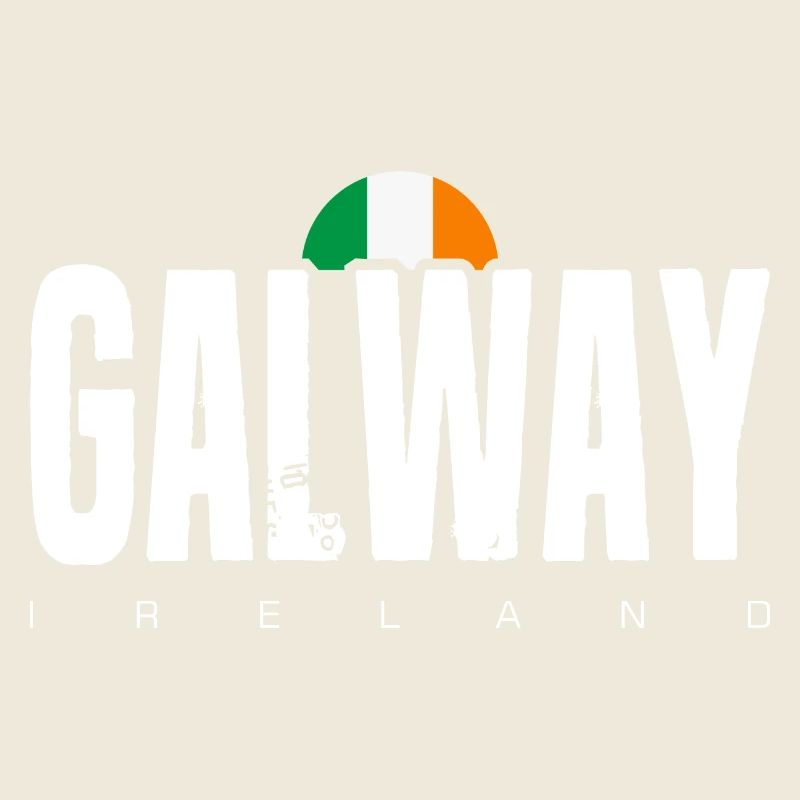 Galway Irland Logo mit notleidendem Text