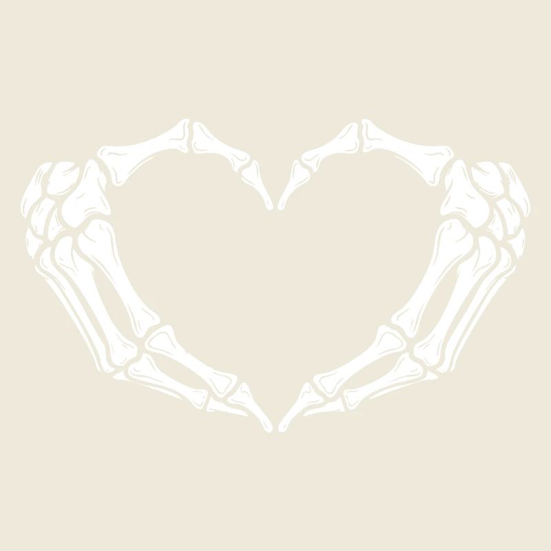 Skeleton Hands Heart — Spooky Halloween Skeleton