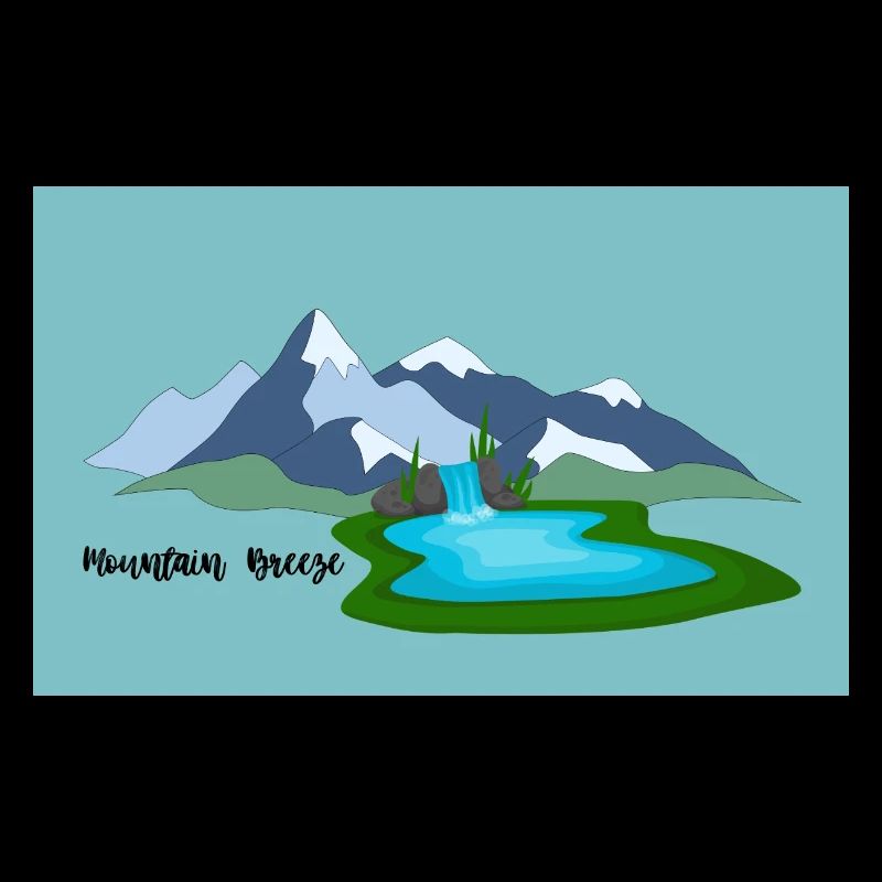 Mountain wind and waterfall nature image