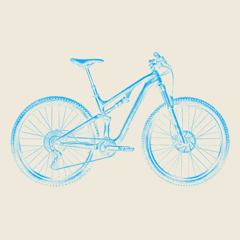 VTT Lineart Blue – Cadeau pour VTT