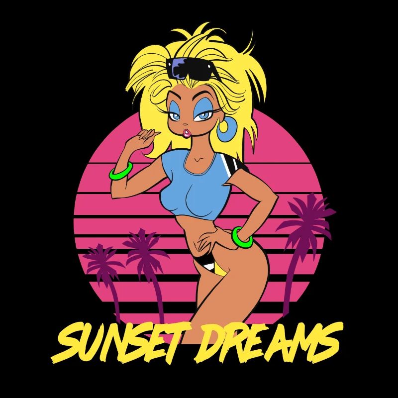Sunset Dreams Pinup Blue