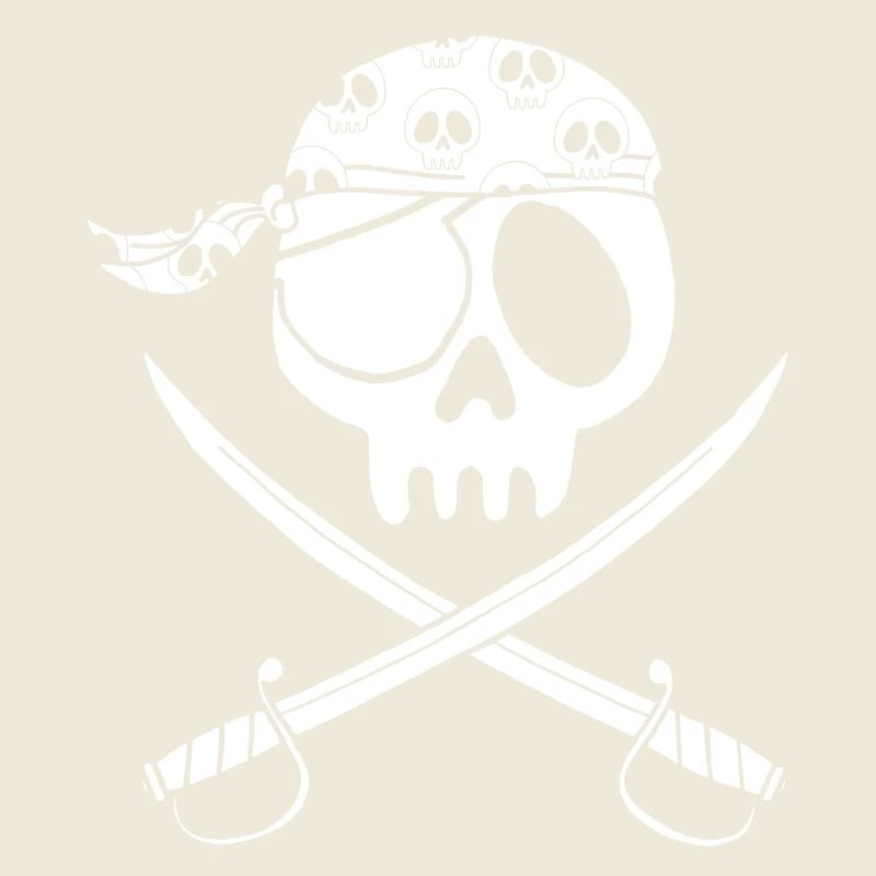 Crâne de pirate blanc