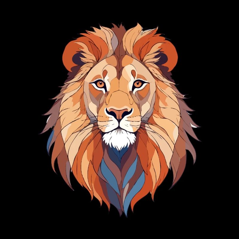 Löwe Vektor Kunst mit lebendigen Farben Illustration