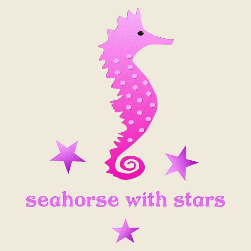 rosa Seepferdchen mit Sternchen