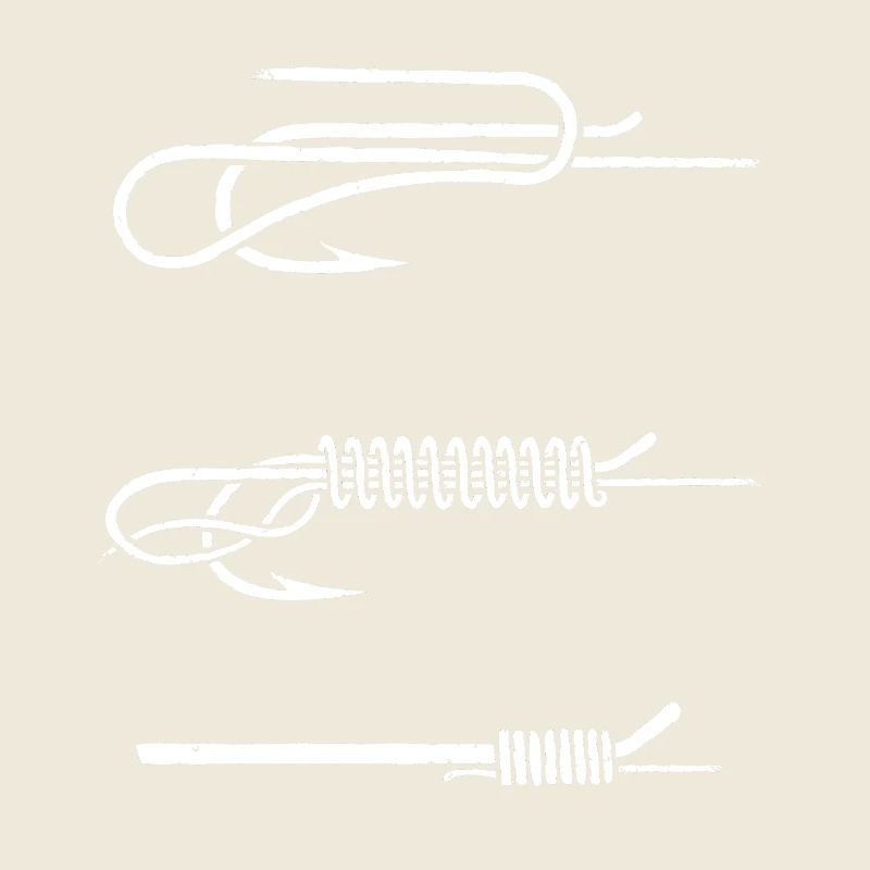 Fish Hook Knot Instruction WHITE