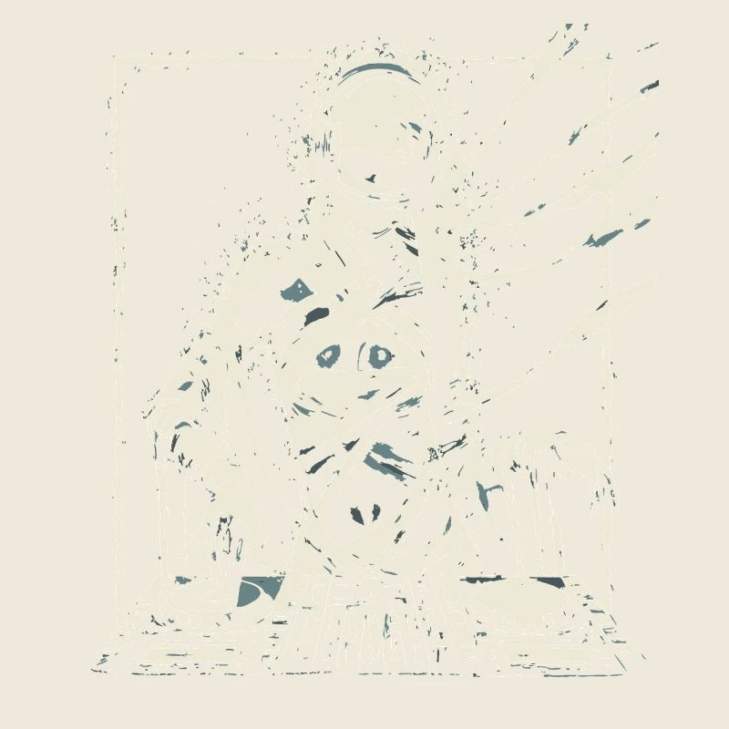 Futuristic DJ with Glitch Effects.