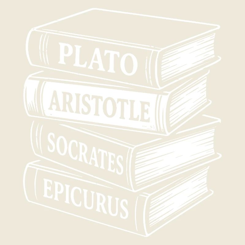 Classical Philosophers Book Stack Design