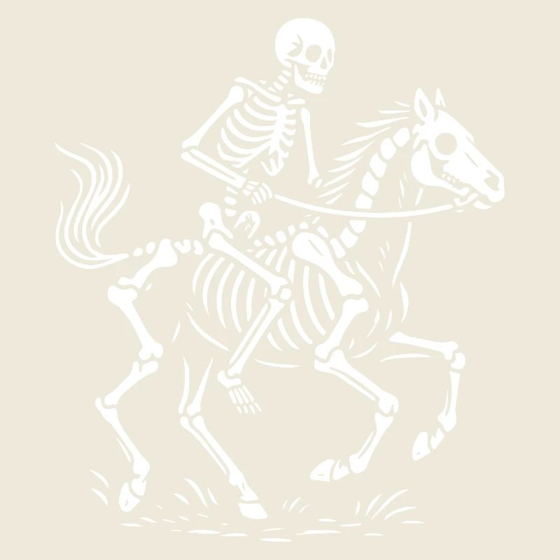 Illustration de cavalier squelette éthéré