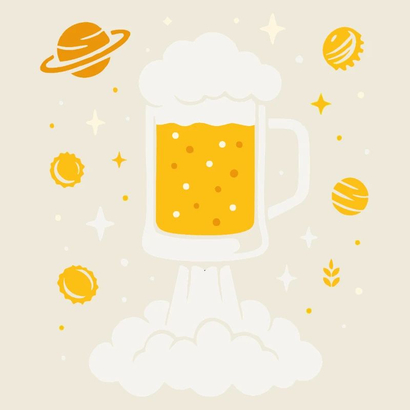 Beer Rocket in Space