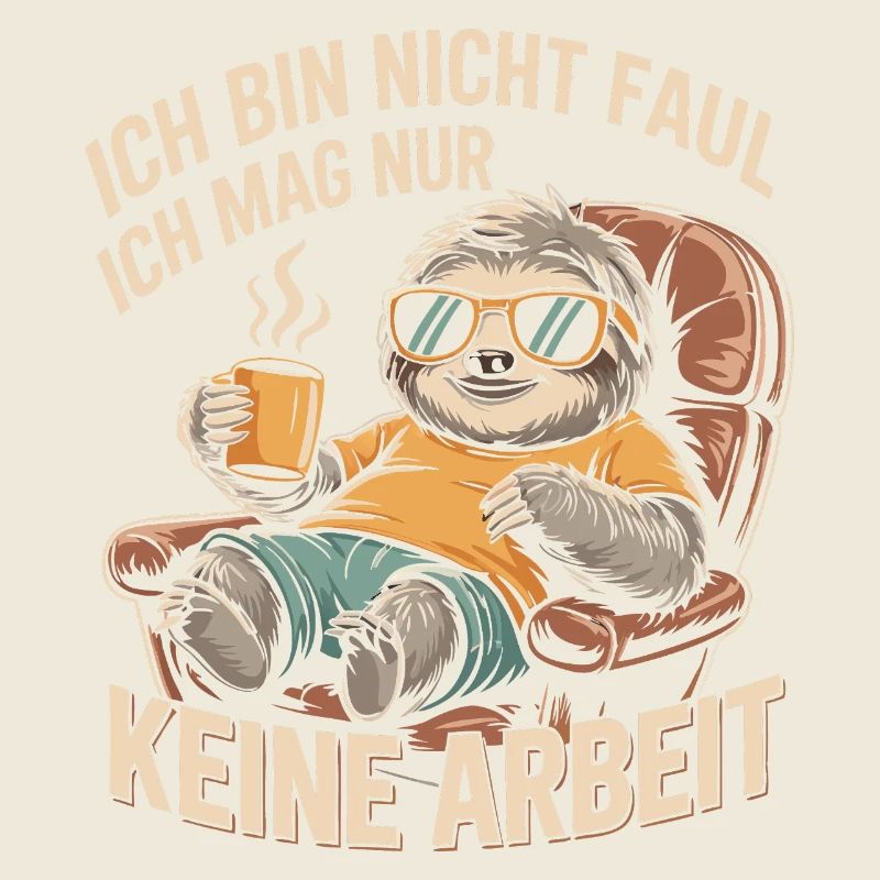 Sloth Saying – No Work, No Stress