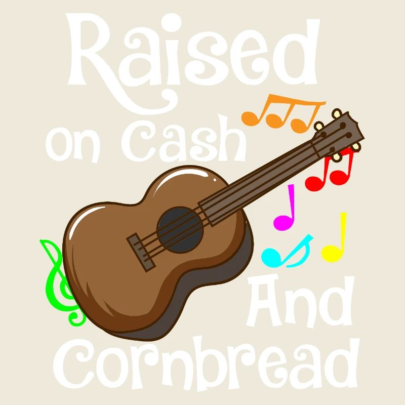 Conception de notes musicales colorées pour ukulélé acoustique