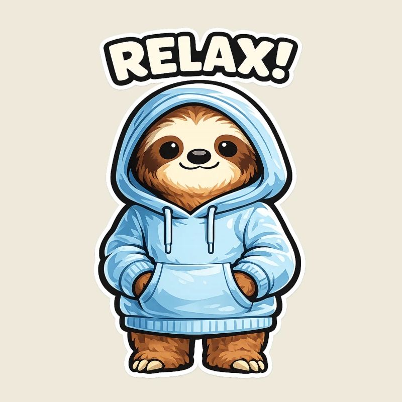 Sweat à capuche Relax Sloth