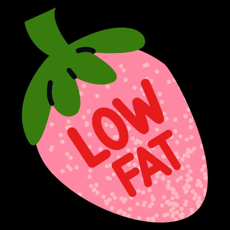 Fraise faible en gras, design de fruit amusant