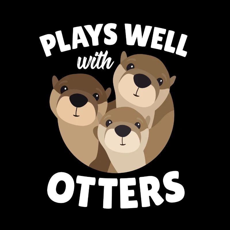 amis loutre Otter mignon équipe cadeaux