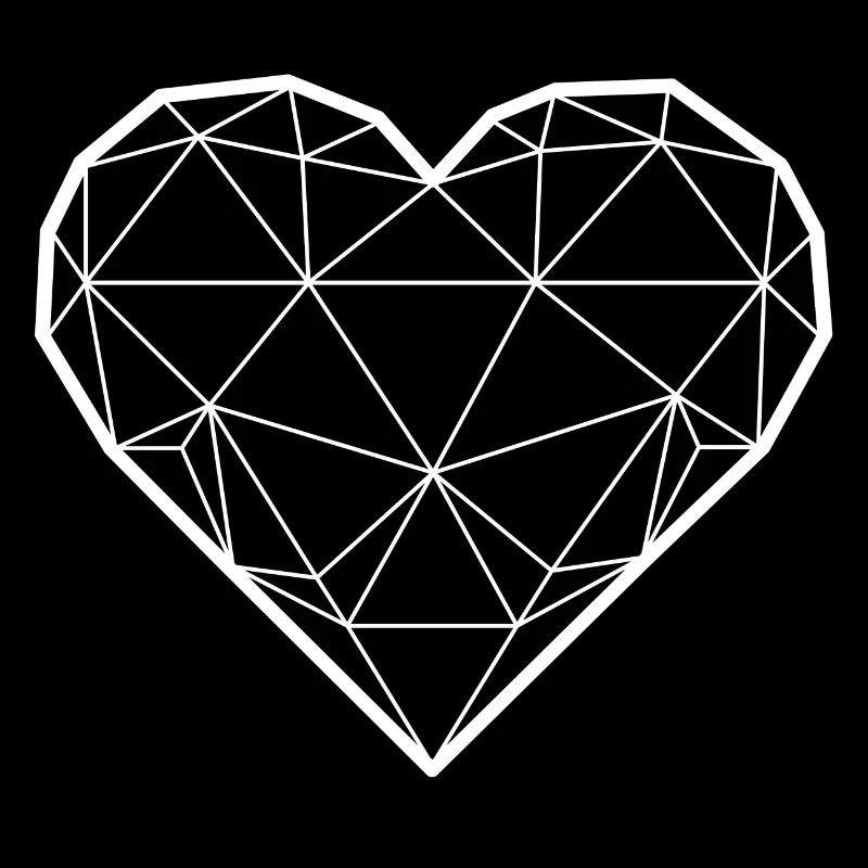 3D heart white