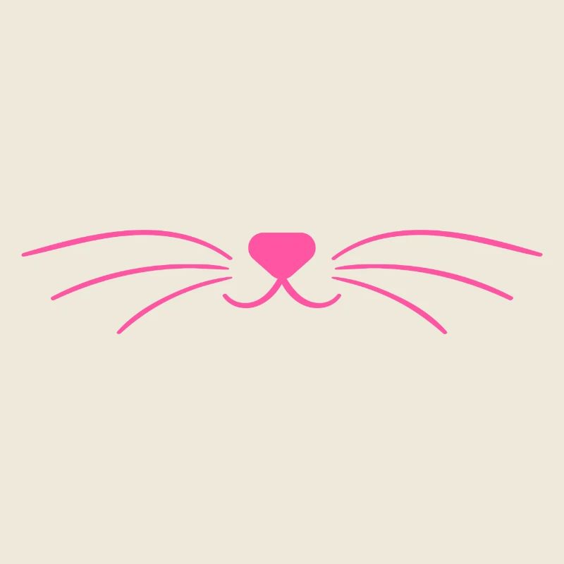 Masque rose mignon de visage de chat
