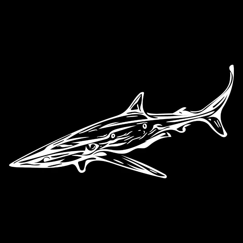 Elegant vintage deep sea shark