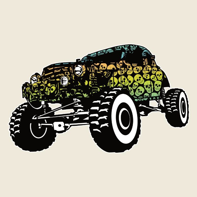 Monster Truck Schädel Gradient