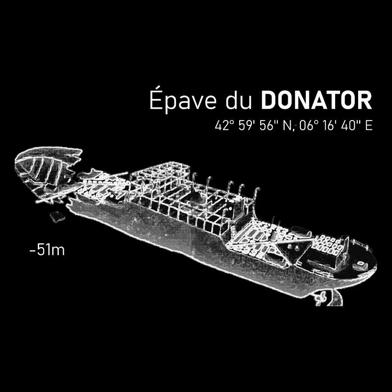 J'peux pas, j'ai plongée sur l'épave du Donator.