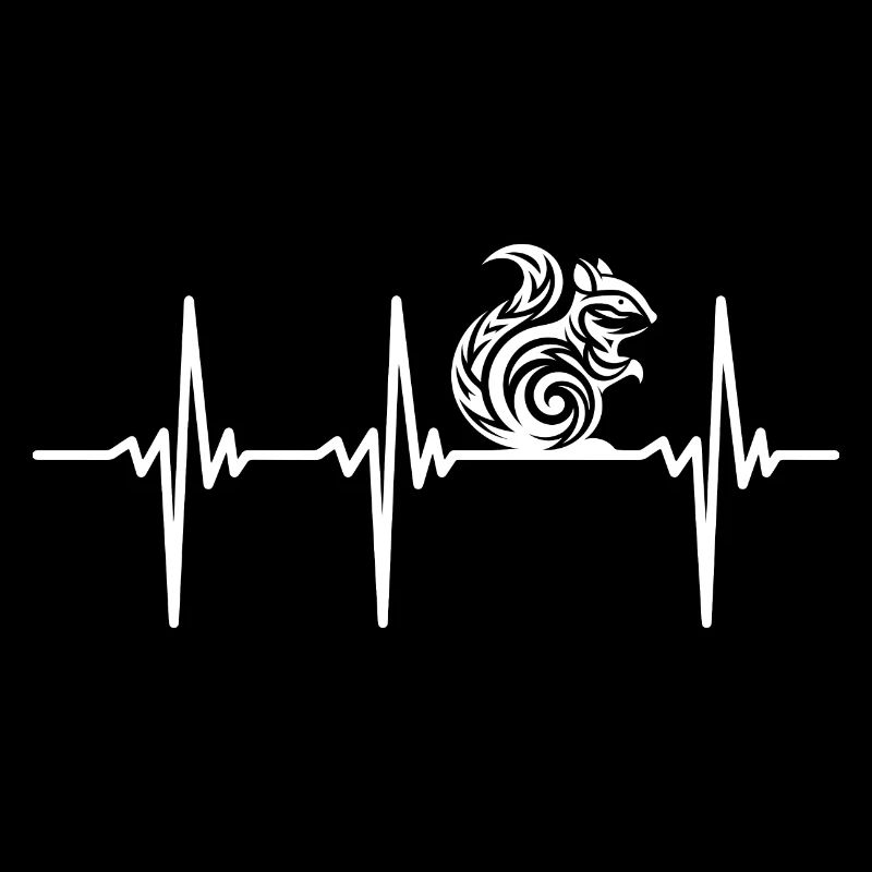 Heartbeat for small tattoo squirrel