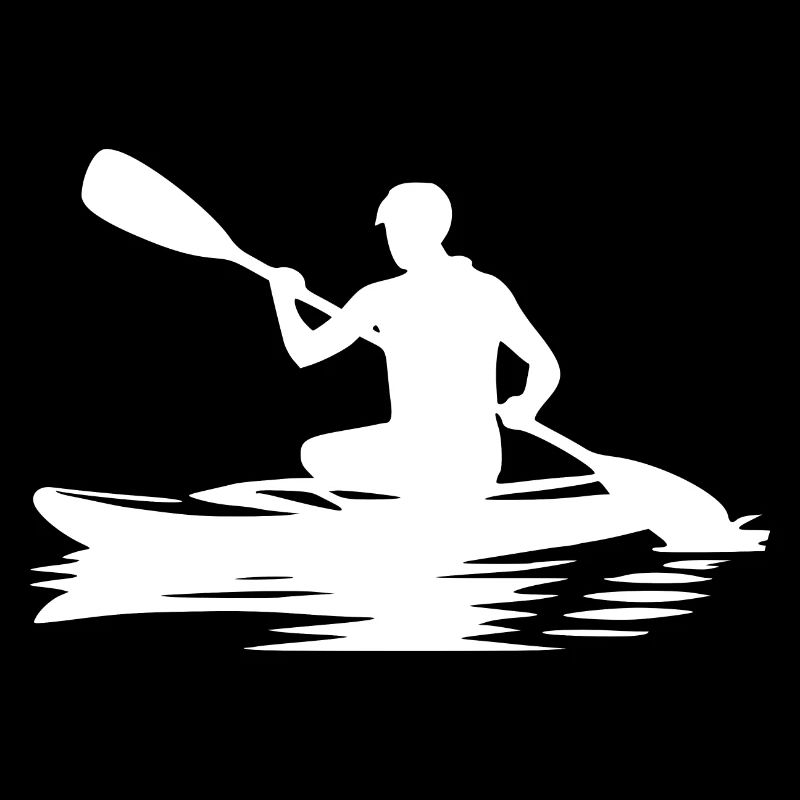 Paddel Wanderung mit Kayak Boot auf See und Fluss