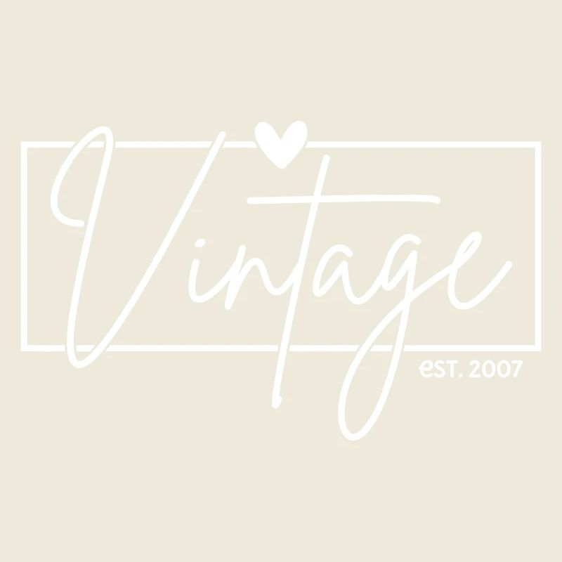 Vintage Est. 2007 (color changeable) Birthday