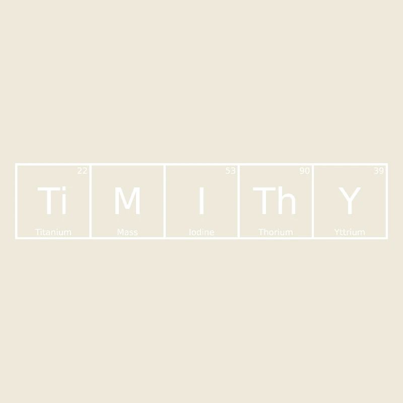 Timithy Nom Prénom Chimie Tableau périodique Élément