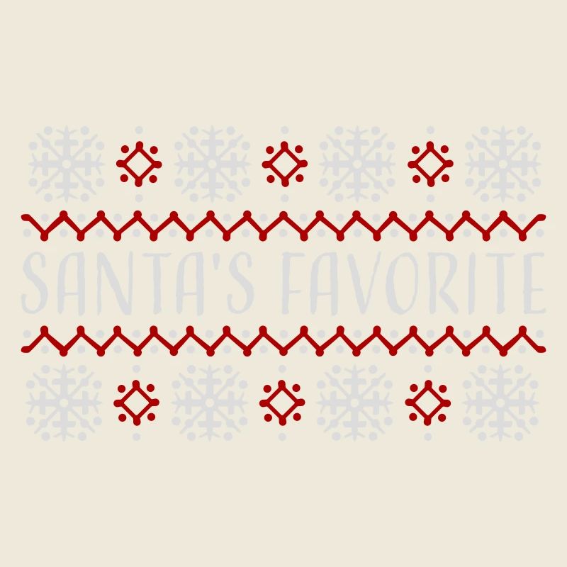 Santa's Favorite Weihnachtspullover Schneeflocken