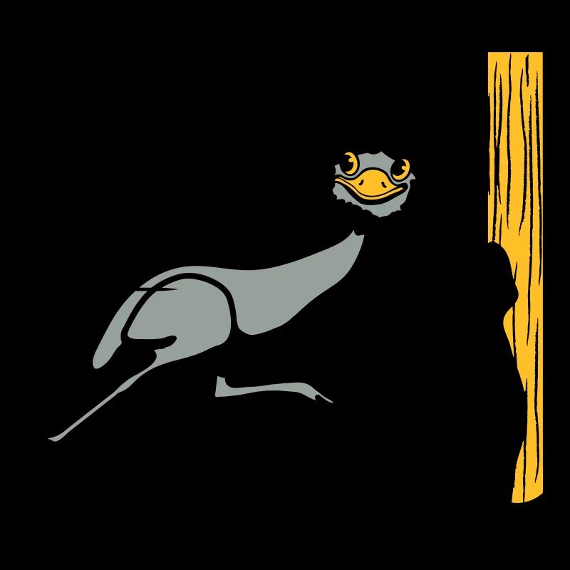 Drôle, autruche émeu course cool drôle de bande de