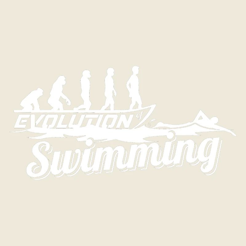 Evolution des Schwimmers der Schwimmerin