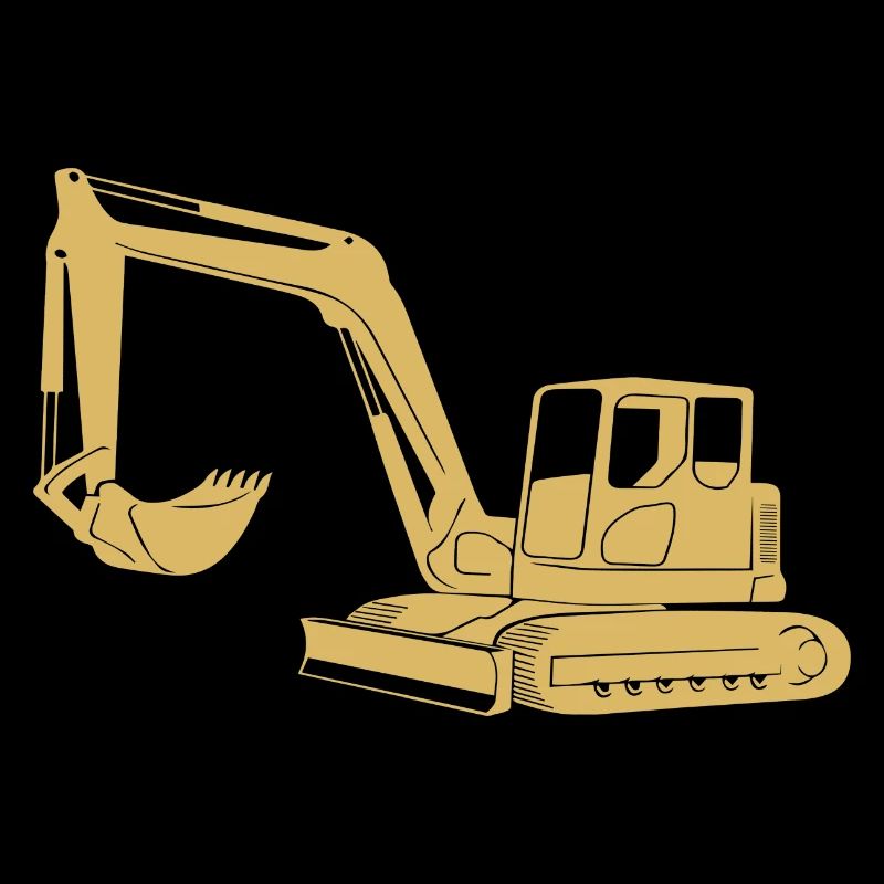 Excavator Driver Silhouette - Construction Equipment Operator