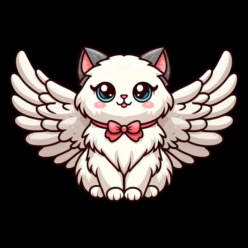 Niedliche Ragdoll-Katze im Comic-Stil mit