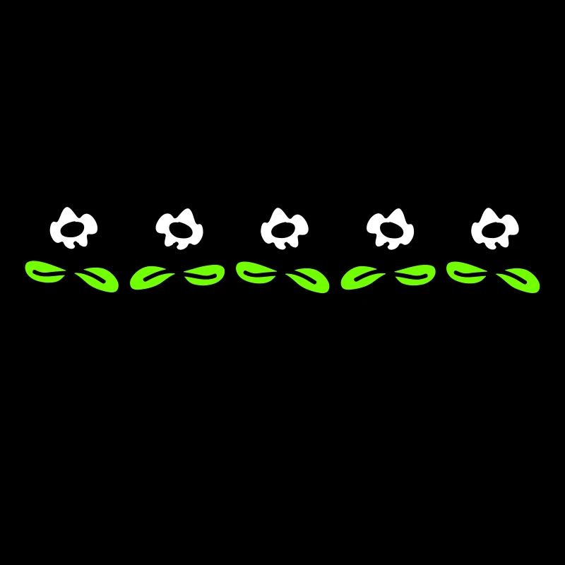 Five Pretty Daisies 5 Flowers Decorative Row