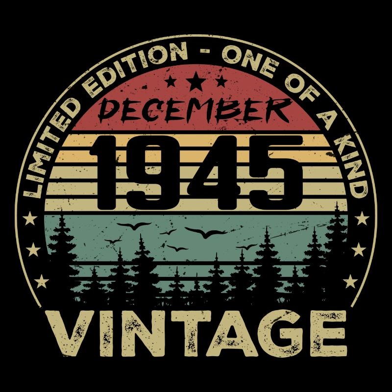 Vintage Retro December 1945 Birthday Gift