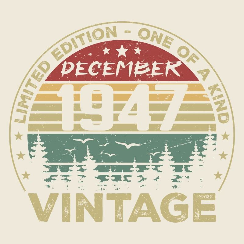 Vintage Retro December 1947 Birthday Gift