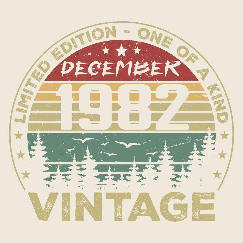 Vintage Retro December 1982 Birthday Gift