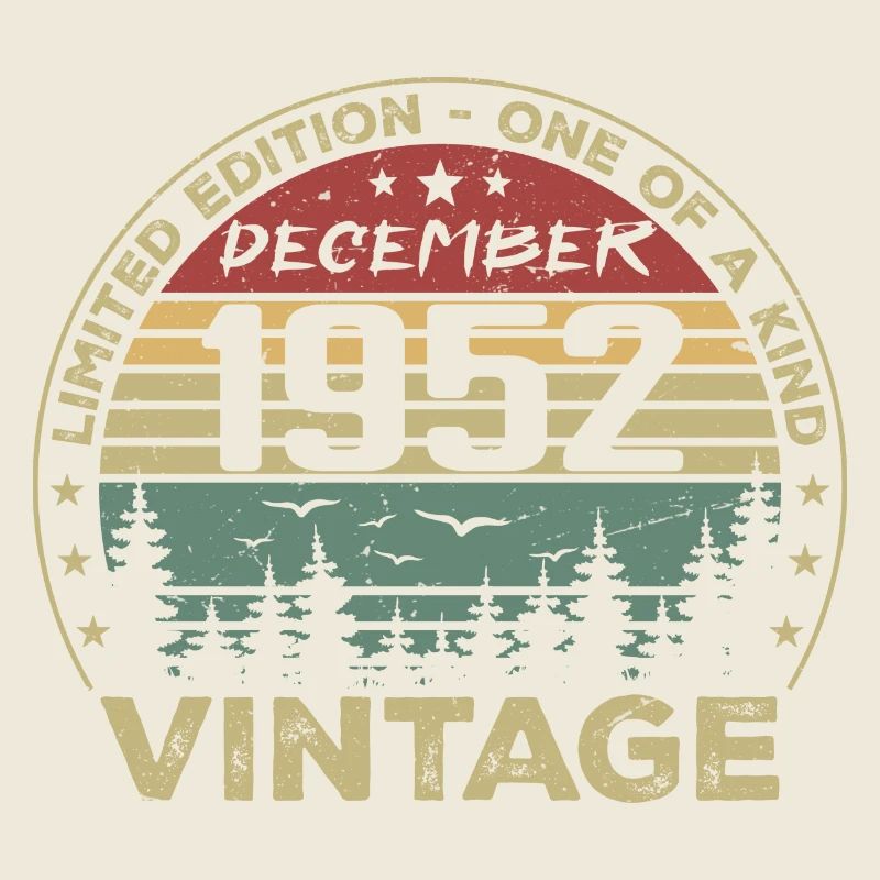 Vintage Retro December 1952 Birthday Gift